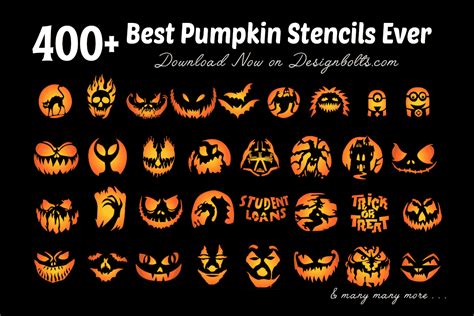 420+ Free Printable Halloween Pumpkin Carving Stencils, Patterns ...