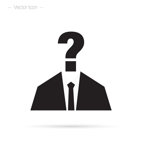 Anonymity icon. User silhouette with question mark. Unknown person ...