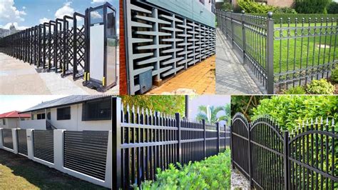 modern metal fence design ideas - YouTube