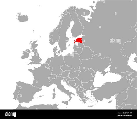 Map of Estonia in Europe Stock Photo - Alamy