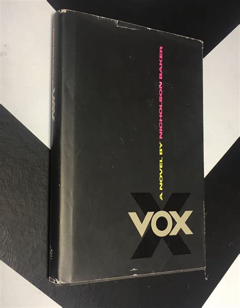 Vox: A Novel by Nicholson Baker vintage science fiction book (Hardcover ...