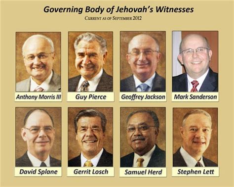 Governing Body of Jehovah's Witnesses | Jehovah's witnesses, Jehovah ...