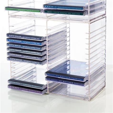 China Stackable Clear Acrylic Plastic CD Holder - Holds 30 Standard CD Jewel Cases - China CD ...