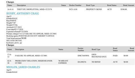 Whitfield County Sheriff’s Office Arrest Report 12/24 - 12/31/2023 ...