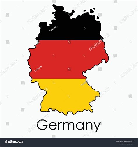 Outline drawing of Germany flag map. Vector - Royalty Free Stock Vector 2413095667 - Avopix.com