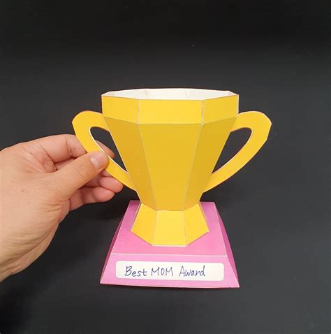 Printable 3D Paper Trophy Template