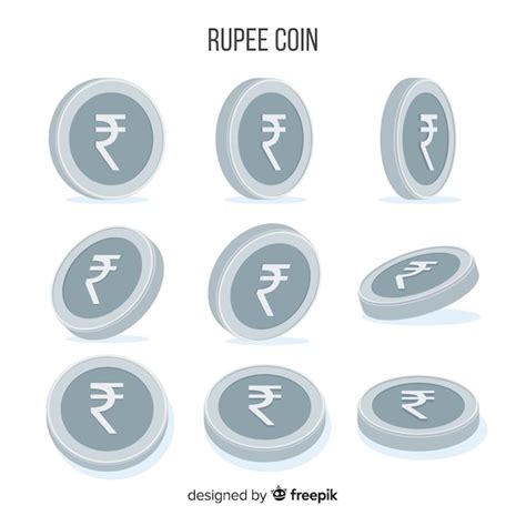 Free Vector | Indian rupee coin set