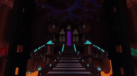 Underground Nether Portal Room (Survival) Minecraft Map