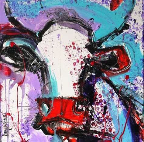 Abstract Cow Painting at PaintingValley.com | Explore collection of ...