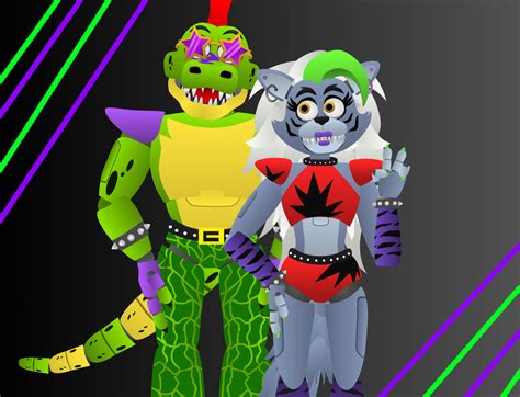 Roxanne Wolf and Monty Gator (FNAFSB) by AlligatorWolfFox on DeviantArt