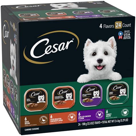 Cesar Classic Loaf in Sauce Wet Dog Food Duck, Roasted Chicken, Grilled Chicken & Turkey - 3.5oz ...