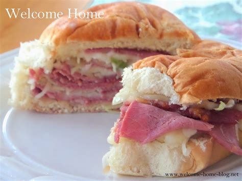 Welcome Home Blog: Corned Beef Sandwich with Coleslaw