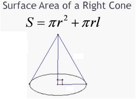 The surface area of a cone is given by the formula S = πl + πr2. Solve the formula for l.