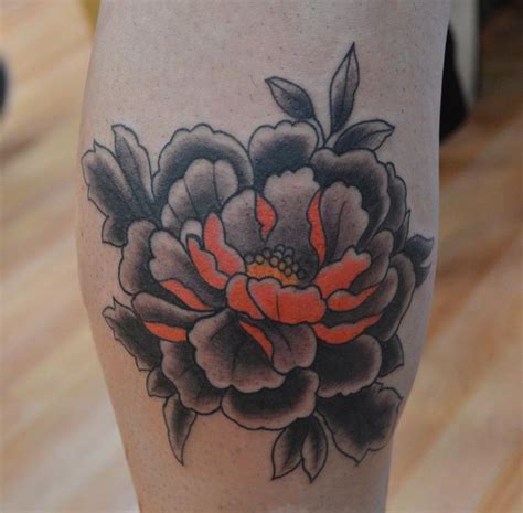 Japanese peony flower by Ian Robert McKown : Tattoos