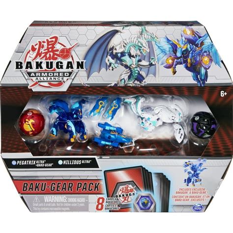 Bakugan Baku-Gear 4-Pack, Pegatrix Ultra with Baku-Gear and Nillious ...