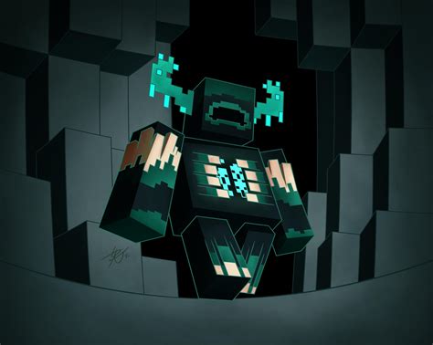 Warden fanart by me. : r/Minecraft