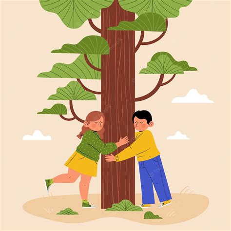 Free Vector | Flat arbor day illustration