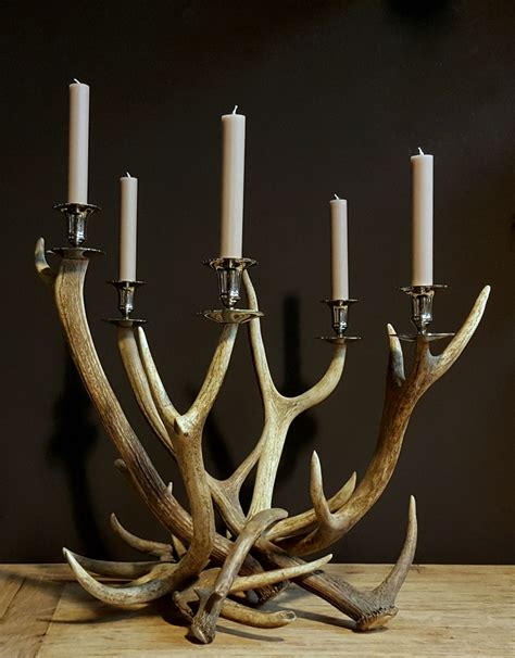 Antler candle holder made of deer antlers. Antler decoration, Country ...