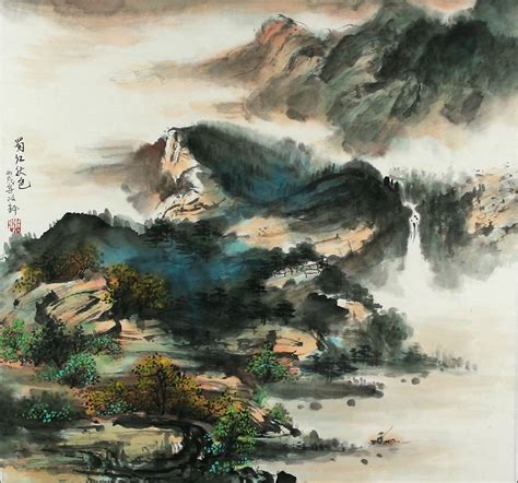 Chinese Watercolor Landscape at PaintingValley.com | Explore collection ...