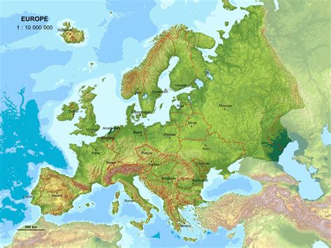 Large detailed relief map of Europe. Europe large detailed relief map | Vidiani.com | Maps of ...
