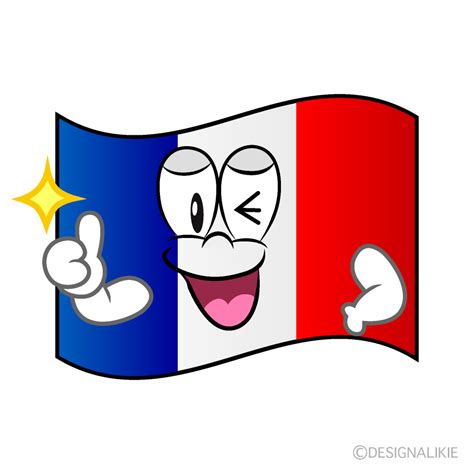 Free Thumbs up French Flag Cartoon Clipart Image | Charatoon