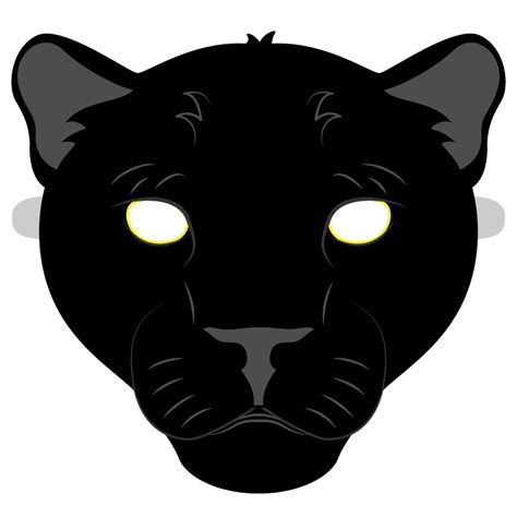 Panther Mask Template | Free Printable Papercraft Templates | Animal mask templates, Printable ...