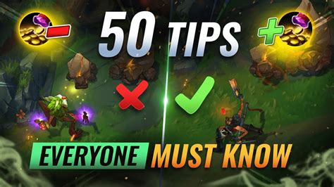 50 INCREDIBLE Tips & Tricks EVERYONE Must Know - League of Legends Season 11 - YouTube