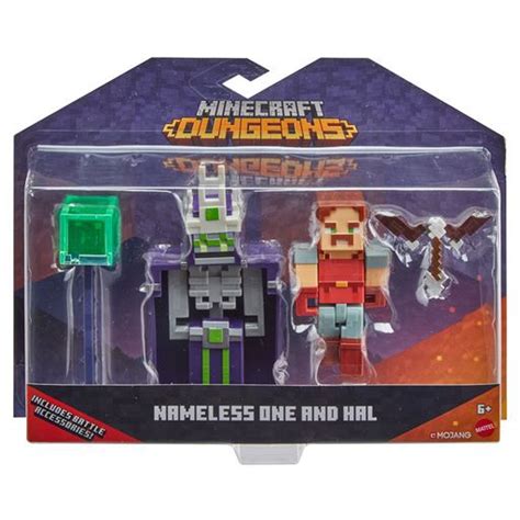 Minecraft Dungeons Nameless One Hal 3.25 Action Figure 2-Pack Mattel ...