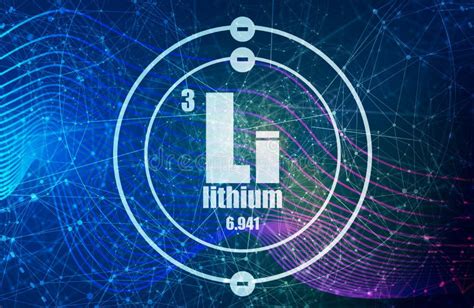 Lithium Chemical Element. Sign with Atomic Number and Atomic Weight ...