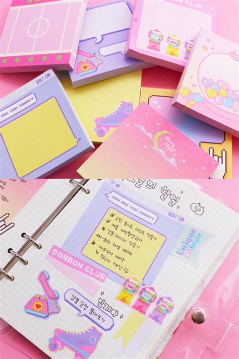 MEMO PAD 8 Designs Colorful Memo Memopad Notepad | Etsy