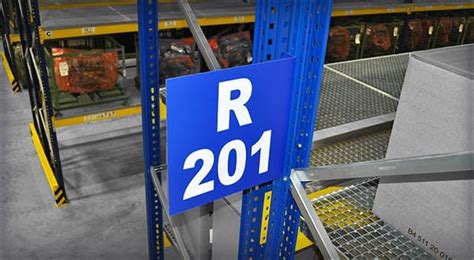 Aisle Signs for Warehouse Pallet Rack and Shelf Numbering