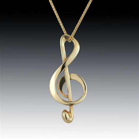 Gold Treble Clef Pendant | Skylight Jewelers | Custom Jewelry Design