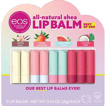 Eos All-Natural Shea Lip Balm, Variety, 9 ct | Costco