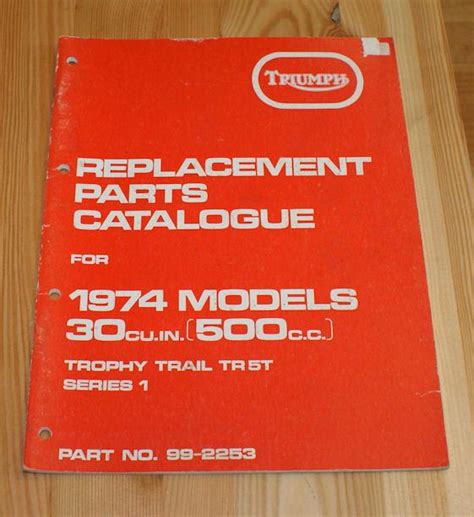 Triumph Replacement Parts Catalogue 1974 | BRITISH Only Austria ...