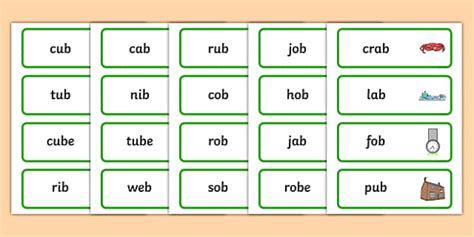 Final B Sound Word Cards (teacher made) - Twinkl