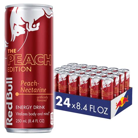 Buy Red Bull Energy Drink, Peach Edition, 8.4 Fl Oz (24 Pack) Online at ...