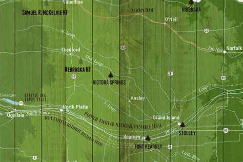 Nebraska State Park Map - World Vibe Studio