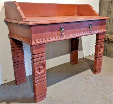 Gothic Painted Pine Console Table - Antiques Atlas