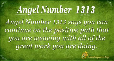 Angel Number 1313 Meaning - Good News For Your Life - SunSigns.Org