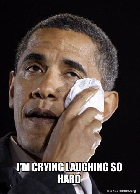 I'm crying laughing so hard - Crying Obama Meme Generator