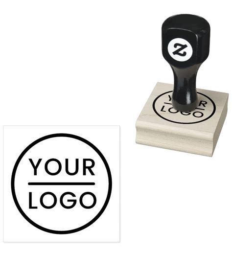 Custom logo rubber stamp. Create a rubber ink stamp with your custom logo or other image. Create ...