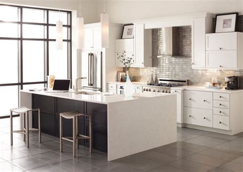 Corian Quartz Coarse Carrara - Modern - Kitchen - Delhi - by Corian® Design | Houzz