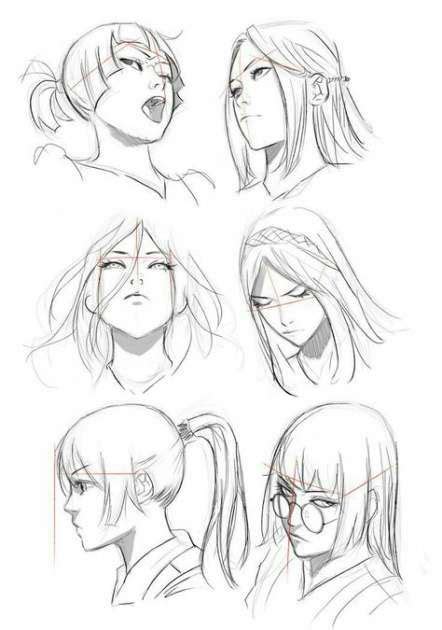 35+ trendy how to draw anime face angles | Manga drawing, Art reference, Character drawing