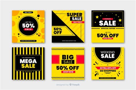 Premium Vector | Sale promotion banners for social media | Banner ads ...