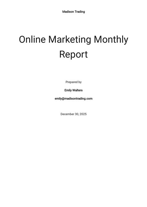 Google Docs Report Template