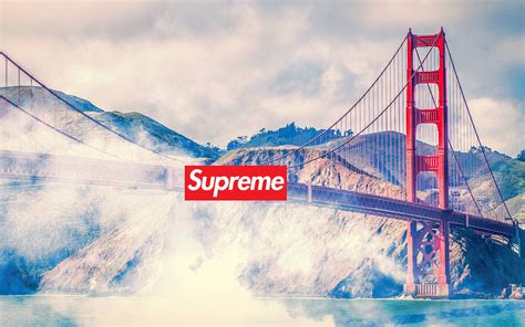 Download Golden Gate Bridge Supreme Dope Laptop Wallpaper | Wallpapers.com