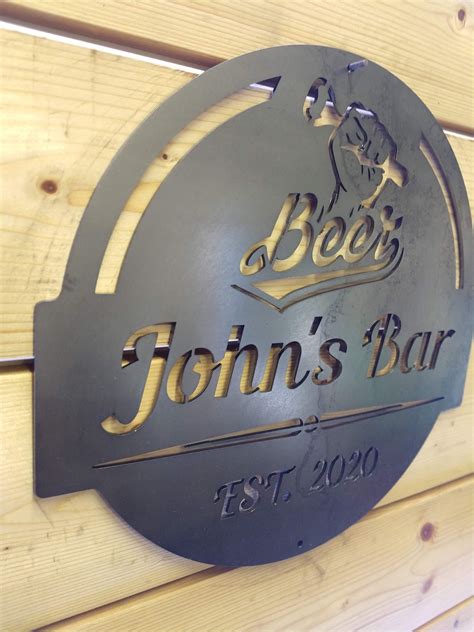 PERSONALIZED Custom BAR BEER Sign Metal any name word and date | Etsy