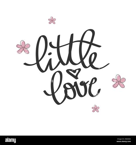 Little love text in handwriting. Decorative slogan about love in beautiful style. Wording design ...