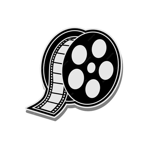 Premium Vector | Illustration negative film reel roll tapes for movie cinema video logo