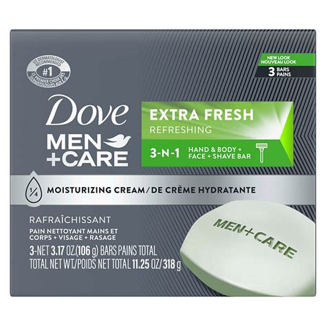 Dove Men+Care Bar 3 in 1 Cleanser for Body, Face, and Shaving Extra Fresh - Shop Bath & Skin ...